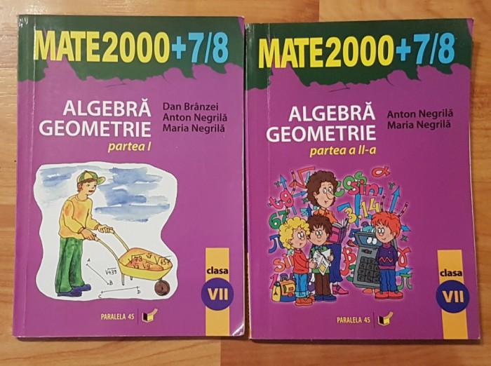 Algebra. Geometrie Clasa a VII (1 + 2) de Branzei, Negrila