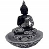 Statueta Buddha Argintie cu Suport Betisoare Parfumate, 11cm, Decor Feng Shui, Meditatie, Pufo