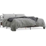 Cumpara ieftin Cadru de pat, stejar maro, 180x200 cm, lemn prelucrat si metal