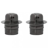 Cumpara ieftin Suporturi lampi 2 buc Negru lucios E27