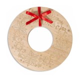 Platou Craciun lemn natur &Oslash; 25 cm