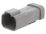 Conector cablu-cablu PX0 tată PIN 4 gri IP68