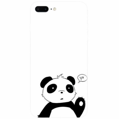 Husa silicon pentru Apple Iphone 7 Plus, Panda Cellphone foto