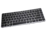 Tastatura HP Neagra EliteBook 750 G2 cu rama gri iluminata backlit, EliteBook 840 G1 cu rama gri iluminata