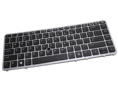Tastatura HP Neagra EliteBook 840 G2 cu rama gri iluminata backlit, EliteBook 850 G1 cu rama gri iluminata foto