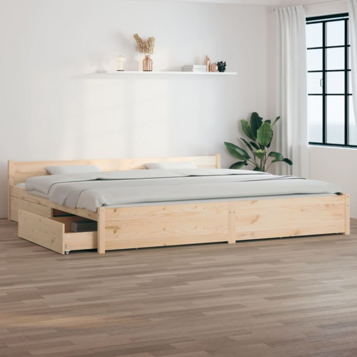vidaXL Cadru de pat cu sertare, 200x200 cm 3103579