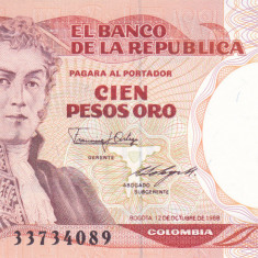 Bancnota Columbia 100 Pesos Oro 1988 - P426c UNC