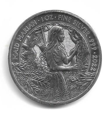 Marea Britanie - Myths and Legends - 2022 MAID MARIAN - 1OZ .999 Fine ARGINT 2 Pounds foto
