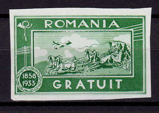 RO 1933 marca scutire porto - GRATUIT, serie - original negumat , MNH