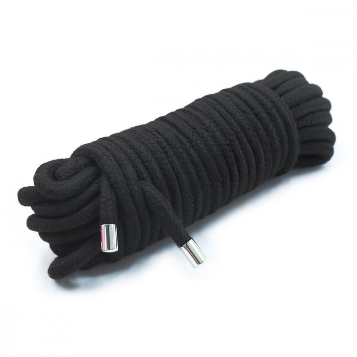 Sfoara bondage Metal Ends 10m Black