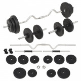 VidaXL Set de haltere și gantere, 30 kg