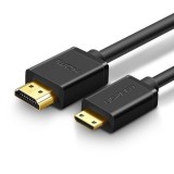 Cablu Mini HDMI la HDMI Bidirectional, Ugreen 10195 HD108, 4k@60Hz, Negru - 1.5 m