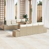VidaXL Set de masă pentru grădină 9 pcs Bej și crem 100 x 55 x 73 cm
