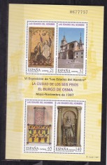 SPANIA 1997 EXPOZITIA VARSTELE OMULUI BLOC MNH foto