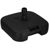 Suport pentru umbrela de gradina patrat, 22L, umplere cu apa sau nisip, negru