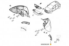 Catadioptru Reflectorizant Bara Spate Partea Stanga Dacia Logan 2 10.2012-12.2016 Model Sedan ; Sandero 10.2012-12.2016 , Sandero Stepway 10.2012-; Or foto