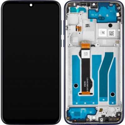 Display cu Touchscreen Motorola Moto G8 Plus, cu Rama, Albastru (Dark Blue), Service Pack 5D68C15528 foto