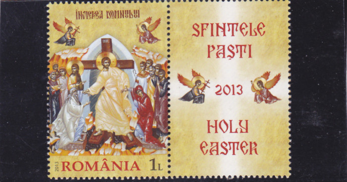 ROMANIA 2013 - SFINTELE PASTI, MNH - LP 1973 CU VINIETA