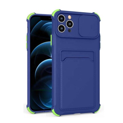 Husa Push Window Card case Samsung Galaxy A32 4G blue foto