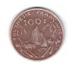 Moneda Polinezia Franceza 100 francs/franci 1984, stare buna, curata, Australia si Oceania, Cupru-Nichel