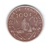 Moneda Polinezia Franceza 100 francs/franci 1984, stare buna, curata