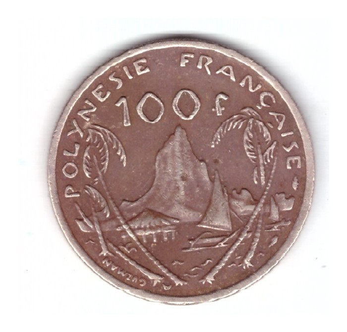 Moneda Polinezia Franceza 100 francs/franci 1984, stare buna, curata