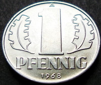 Moneda 1 PFENNIG - RD GERMANA / Germania Democrata, anul 1968 *cod 941 foto