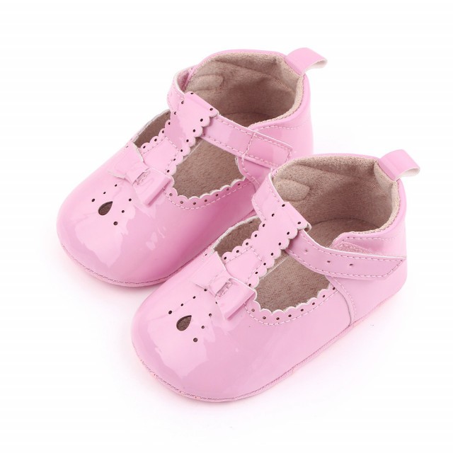 Pantofiori roz lacuiti - Sunny (Marime Disponibila: 3-6 luni (Marimea 18