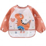Baveta impermeabila cu maneci lungi si buzunar colector, 6-36 luni, model dino, NippleBaby