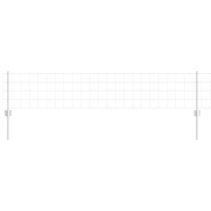 vidaXL &Icirc;ngrădire cu st&acirc;lpi Argintiu 0.4 x 25 m Oțel