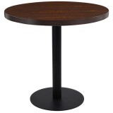 VidaXL Masă de bistro, maro &icirc;nchis, 80 cm, MDF