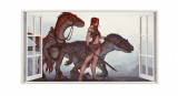 Cumpara ieftin Sticker decorativ cu Dinozauri, 85 cm, 4240ST