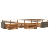 vidaXL Set de canapele de exterior 8 pcs natural 3383667