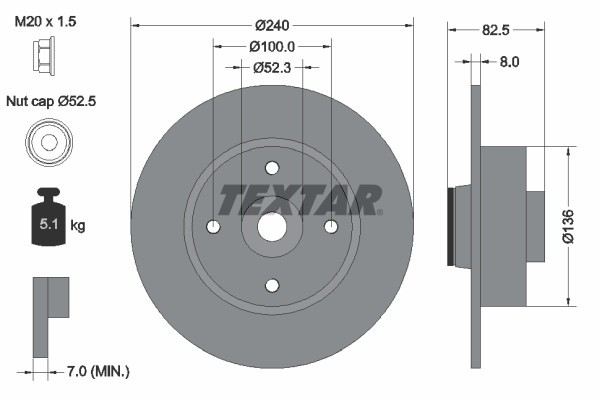 TEXTAR 92154403 PRO Disc frana