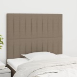 vidaXL Tăblii de pat, 2 buc, gri taupe, 100x5x78/88 cm, textil