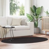 Covor vidaXL &quot;HUARTE&quot; Negru 120x170 cm Oval