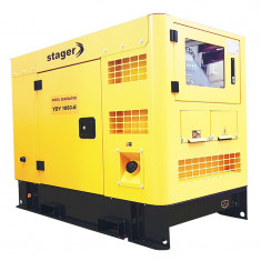 Generator insonorizat Stager, 16 kVA, 23 A, 1500 rpm, 100 l, diesel, trifazat, conector ATS, display digital foto