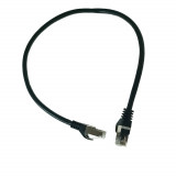 Cumpara ieftin Cablu retea-patchcord CAT6 FTP, Lanberg 43619, 2 X RJ45, lungime 50cm, AWG26, 10Gb s-250MHz, de legatura retea, ethernet, negru