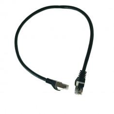 Cablu retea-patchcord CAT6 FTP, Lanberg 43619, 2 X RJ45, lungime 50cm, AWG26, 10Gb s-250MHz, de legatura retea, ethernet, negru