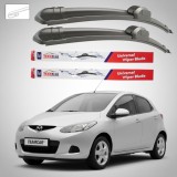 Cumpara ieftin Ștergătoare Mazda 2 DE 2007-2010 5 uși | Set Față Flat &ndash; TeamCar&reg;