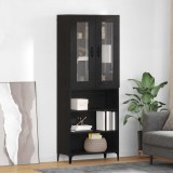 Cumpara ieftin Bufet Stejar Negru 69,5 x 34 x 180 cm Lemn prelucrat