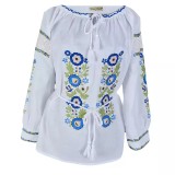 Cumpara ieftin Bluza Tip Ie Alba cu Motiv Floral Multicolor - BMG66