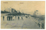 3911 - CONSTANTA, Children on roller skates - old postcard - used - 1913
