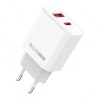 Incarcator Retea Blue Power BPCE12, 20W, 3A, 1 x USB-A - 1 x USB-C, Alb, Universal