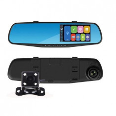 Camera auto DVR cu montare pe oglinda retrovizoare+camera spate foto