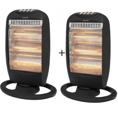 Pachet: 1+1 Radiator electric cu quartz, 3 trepte de putere 400/800/1200 W, suprafata de incalzire 20-25 mp foto