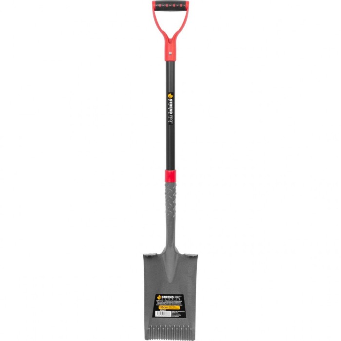 Harlet, cazma, drept, cu margini zimtate, maner fibra sticla, 115 cm, Strend Pro