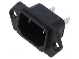 Conector alimentare AC soclu tată 10A 250VAC IEC 60320 C18
