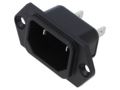 Conector alimentare AC soclu tată 10A 250VAC IEC 60320 C18