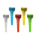 Set 5 trompete holografice din folie pentru petrecere, Godan